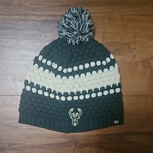 Milwaukee Bucks Green and Cream Stocking Hat